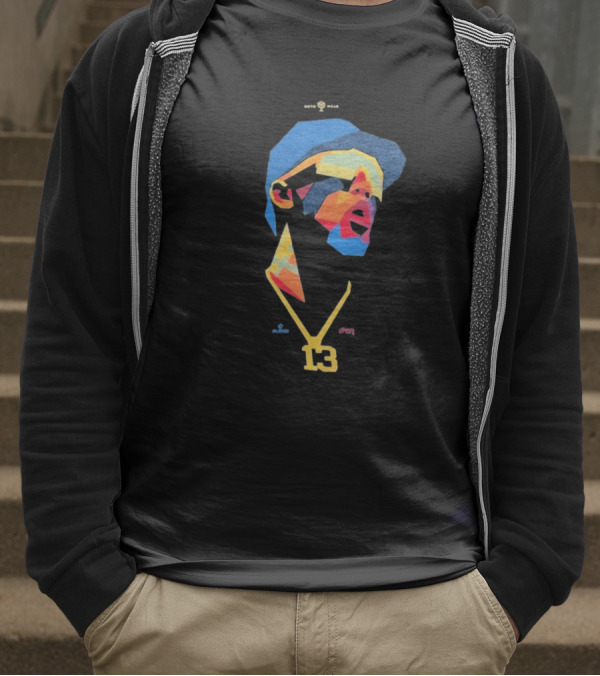 Ronald Acuna Jr 13 Abstract Geometric Style With Gold Chain And Colorful Hat T-Shirt