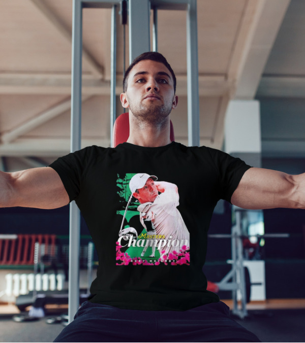 Masters Champion Rory McIlroy Golf Swing Portrait T-Shirt