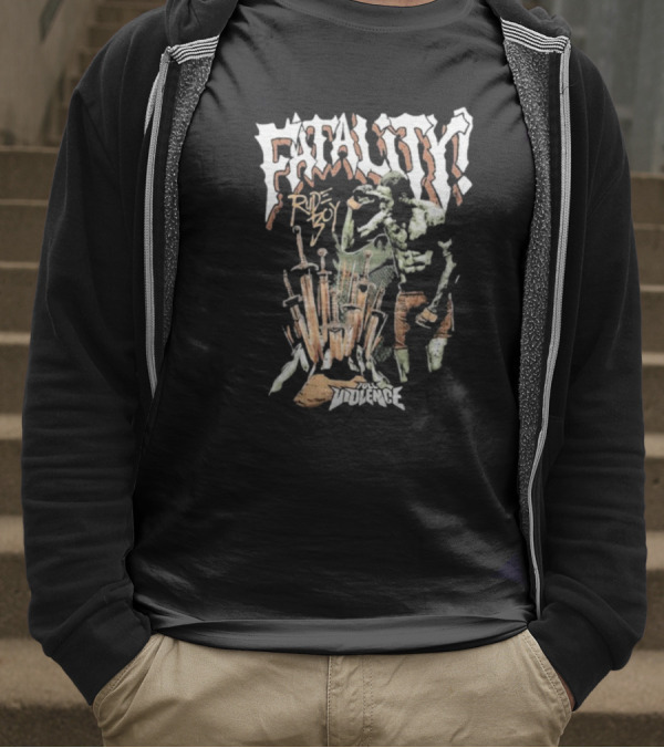 Randy Brown Rudeboy Fatality Full Violence Skeleton Warrior T-Shirt