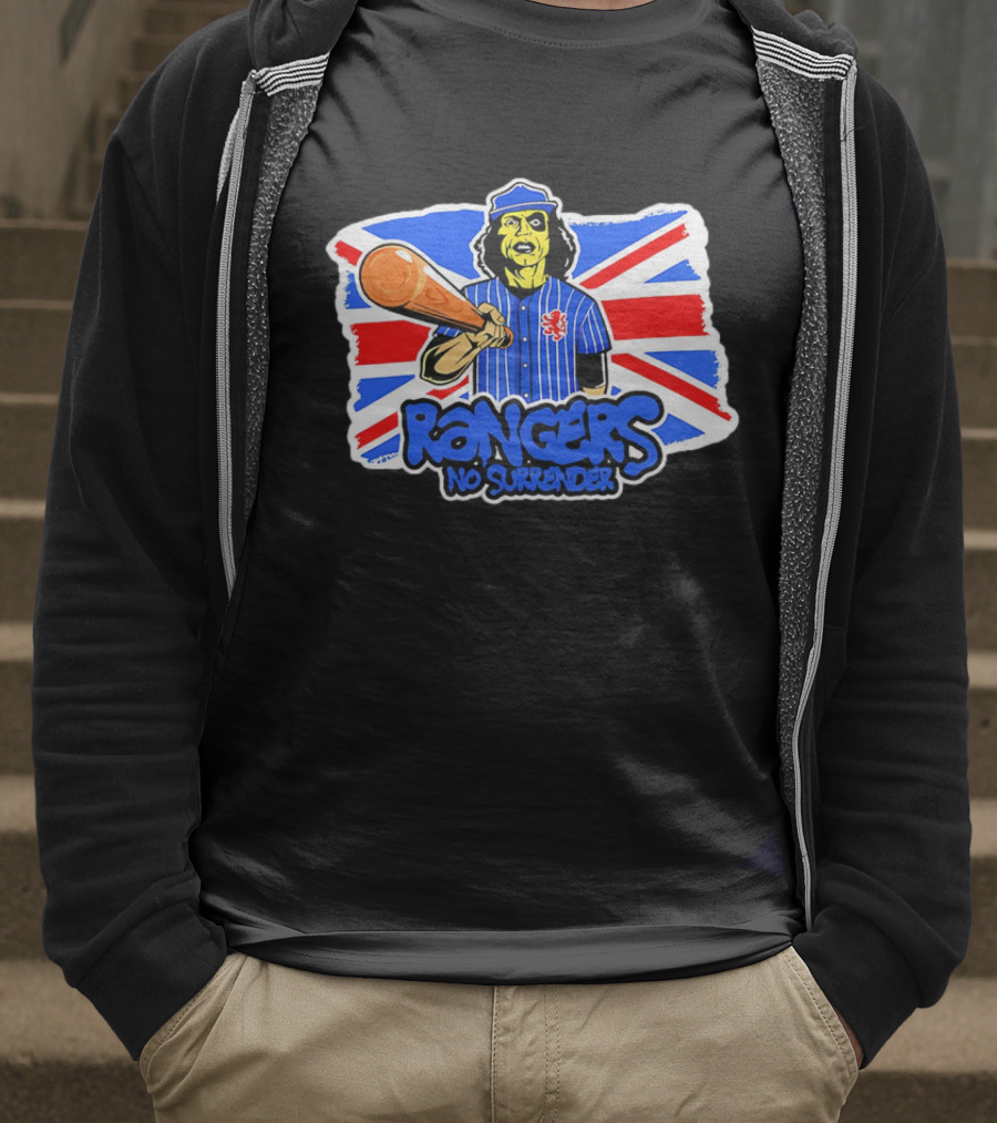 Rangers No Surrender Warrior Baseball British Flag T-Shirt