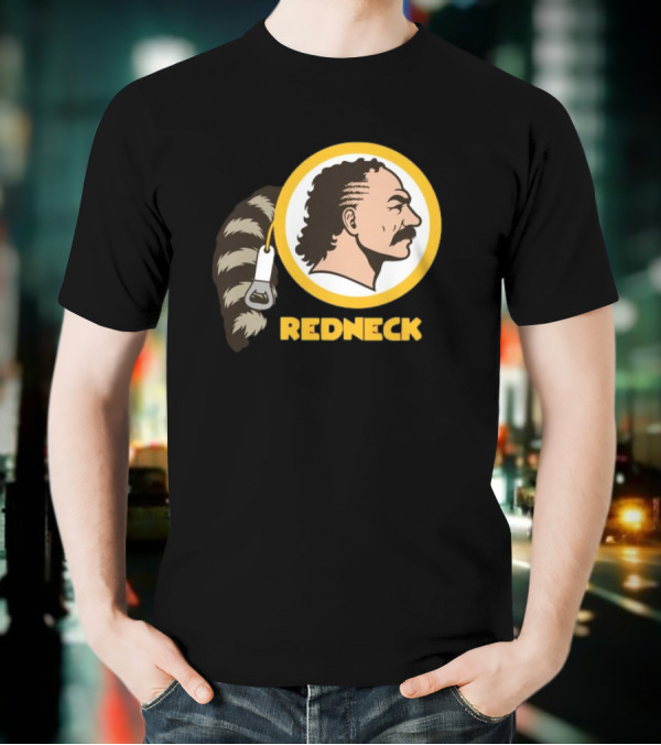 Redneck Team Washington Redskins Raccoon Tail Logo T-Shirt