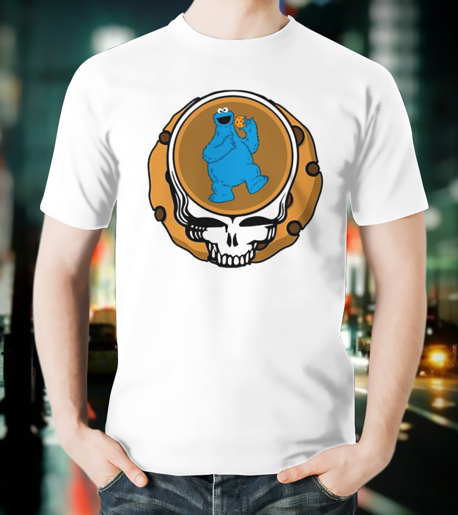 Grateful Dead Cookie Monster Steal Your Face Parody T-Shirt