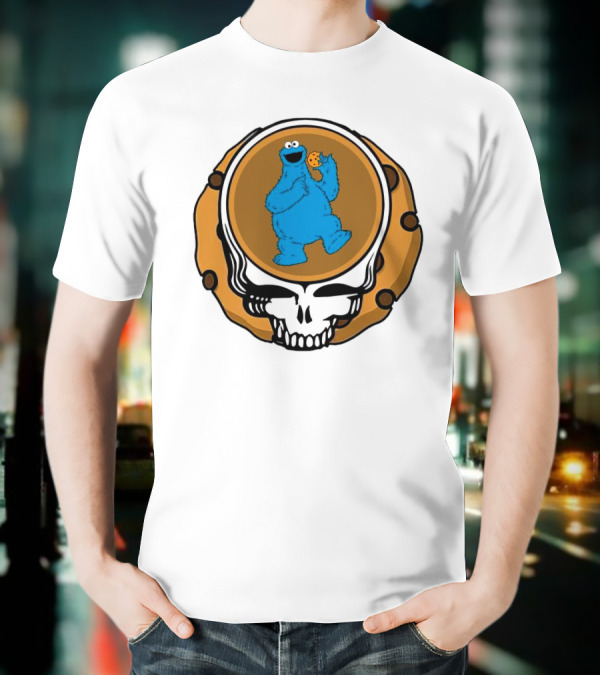 Grateful Dead Cookie Monster Steal Your Face Parody T-Shirt