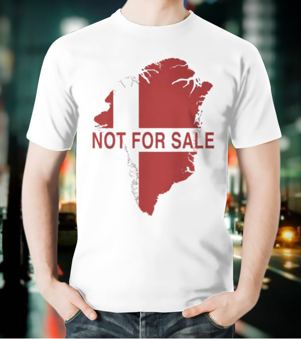 Greenland Not For Sale 2025 Red Map Protest T-Shirt