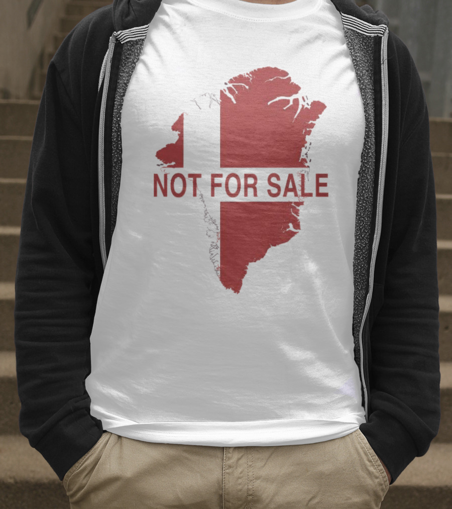Greenland Not For Sale 2025 Red Map Protest T-Shirt