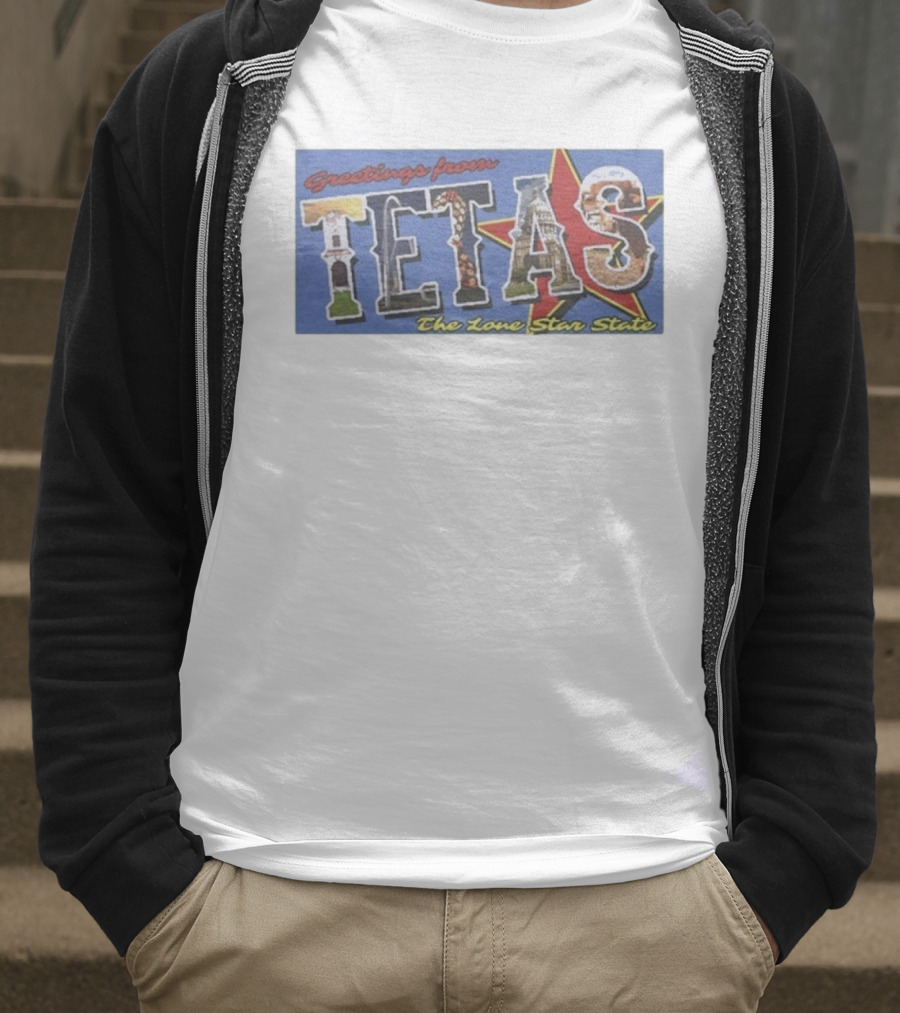 Greetings From Tetas The Lone Star State Texas Rangers T-Shirt