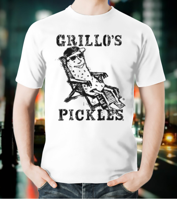 Grillo's Pickles Graffiti Pickle Image T-Shirt