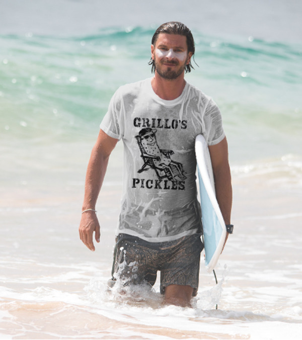 Grillo's Pickles Graffiti Pickle Image T-Shirt