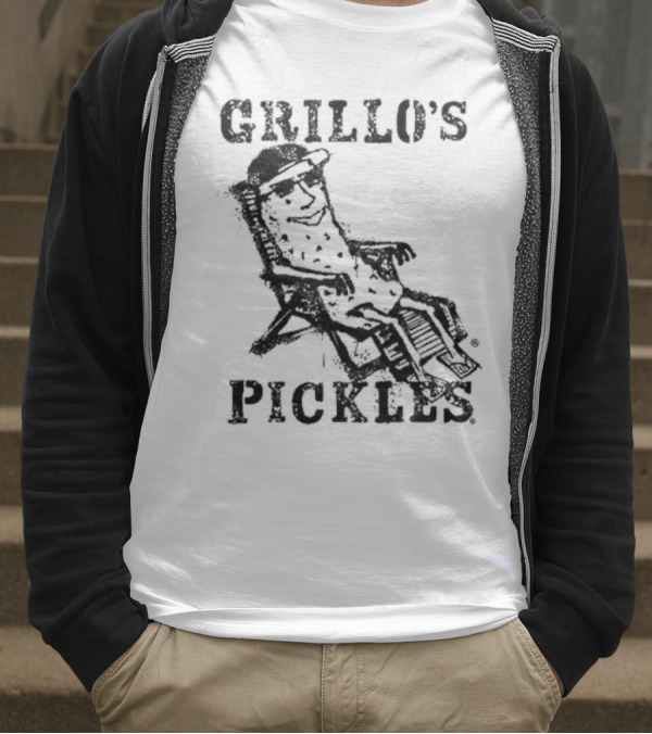 Grillo's Pickles Graffiti Pickle Image T-Shirt