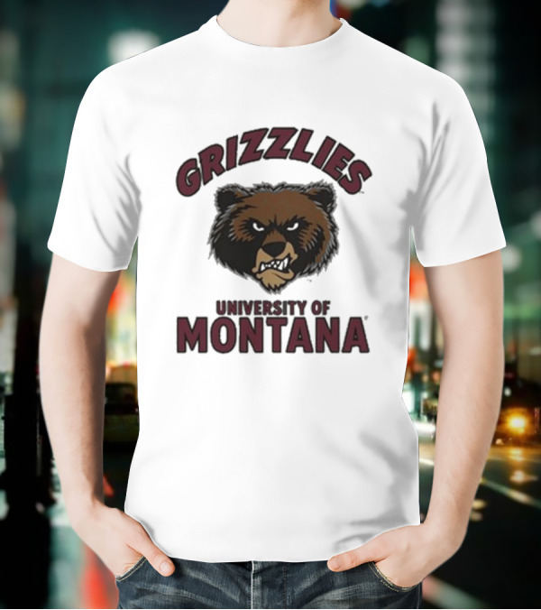 Grizzlies University Of Montana Bear Head T-Shirt