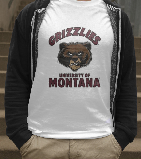 Grizzlies University Of Montana Bear Head T-Shirt