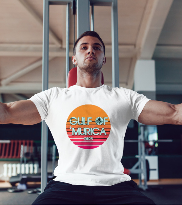 Gulf Of 'Murica 2025 Vintage Retro Sunset Vibe T-Shirt