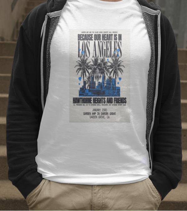 Garden Amp Concert Hawthorne Heights And Friends January 23 Garden Grove CA T-Shirt