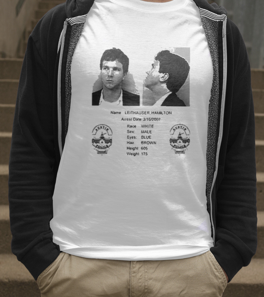 "Leithauser Hamilton Shot Los Feliz Police FBI 57484Z Height 605 Weight 175" T-Shirt