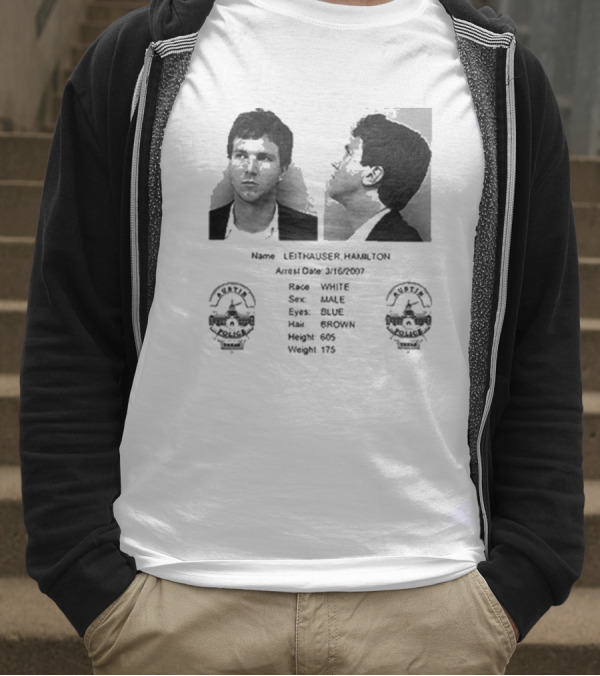 "Leithauser Hamilton Shot Los Feliz Police FBI 57484Z Height 605 Weight 175" T-Shirt