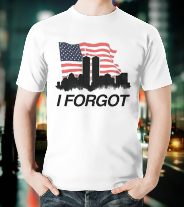 Flag I Forgot Red White Blue Building Shadows T-Shirt