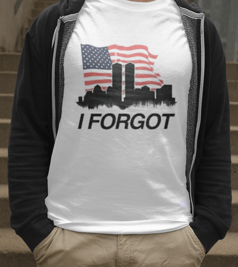 Flag I Forgot Red White Blue Building Shadows T-Shirt