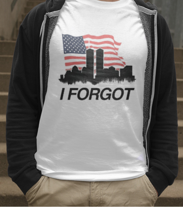 Flag I Forgot Red White Blue Building Shadows T-Shirt