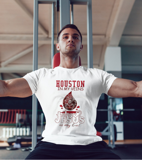 Houston In My Veins Jesus In My Heart 2025 T-Shirt