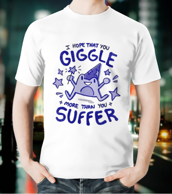 I Hope That You Giggle More Than You Suffer Comical Wizard Starry Whimsy T-Shirt