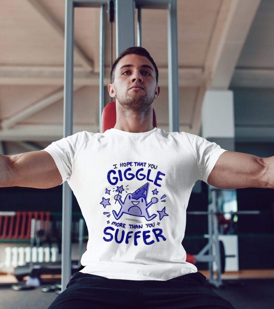 I Hope That You Giggle More Than You Suffer Comical Wizard Starry Whimsy T-Shirt