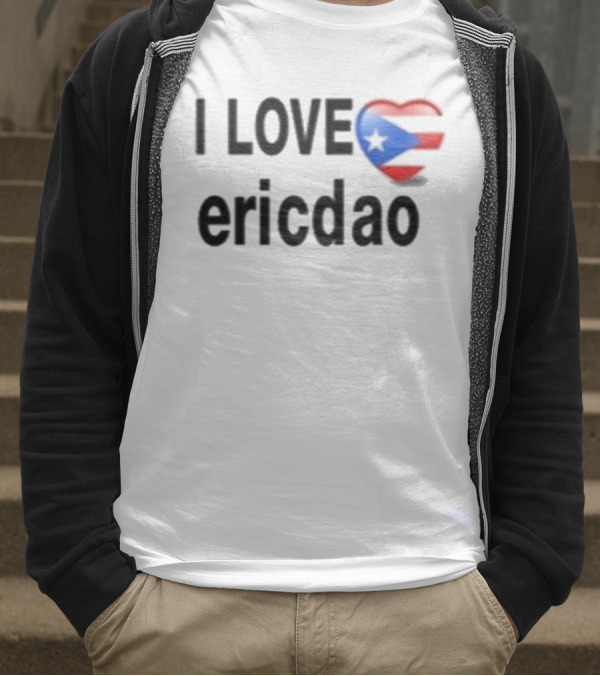 I Love Ericdao Cuban Flag Heart T-Shirt