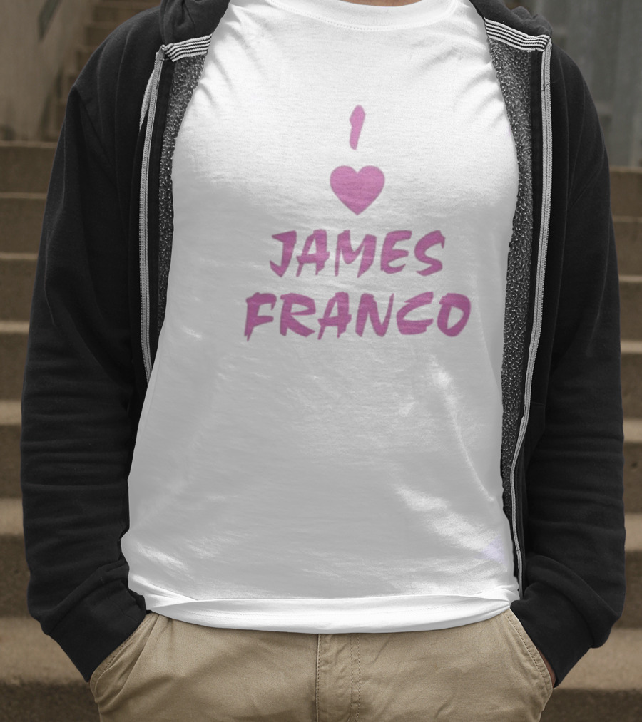 I Love James Franco Pink Heart T-Shirt