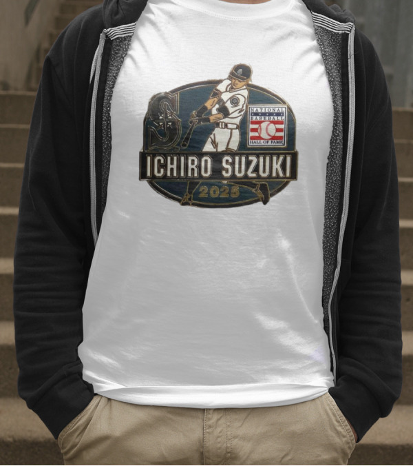 Ichiro Suzuki Seattle Mariners National Baseball Hall Of Fame 2025 T-Shirt