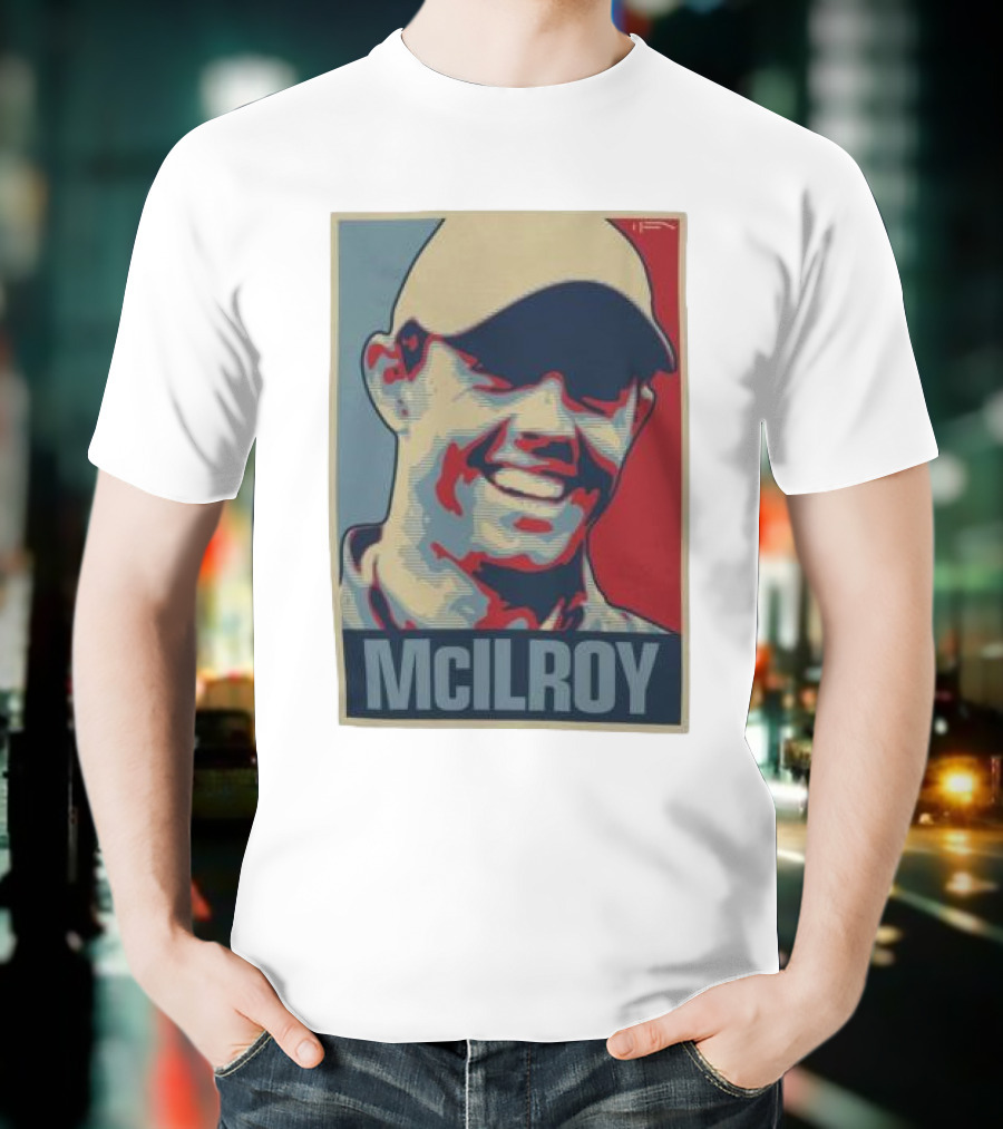 Ireland Rory McIlroy Masters Tournament Vintage Iconic Golf Portrait T-Shirt