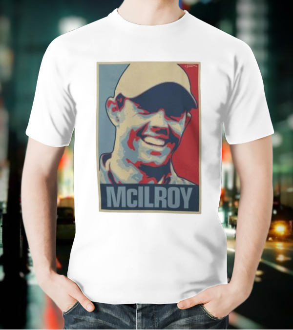 Ireland Rory McIlroy Masters Tournament Vintage Iconic Golf Portrait T-Shirt