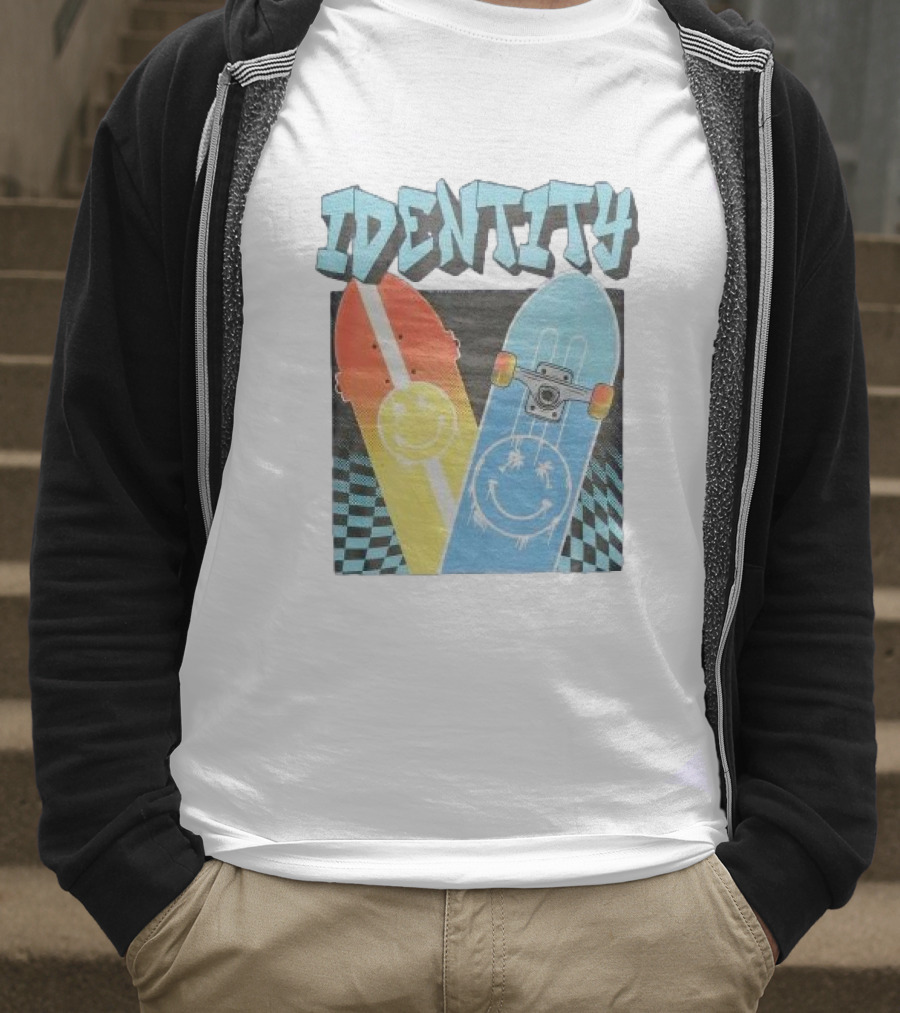 Identity Boys Purple Relaxed Skateboard Smiley T-Shirt