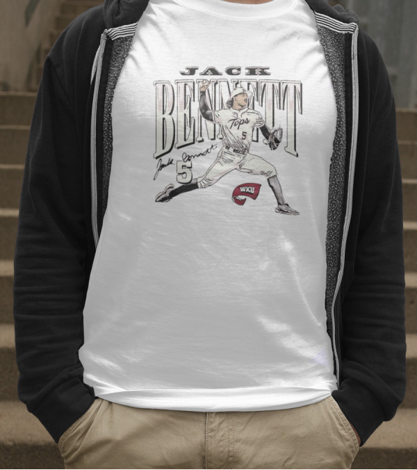 Jack Bennett 5 WKU Tops Western Kentucky Hilltoppers Baseball T-Shirt