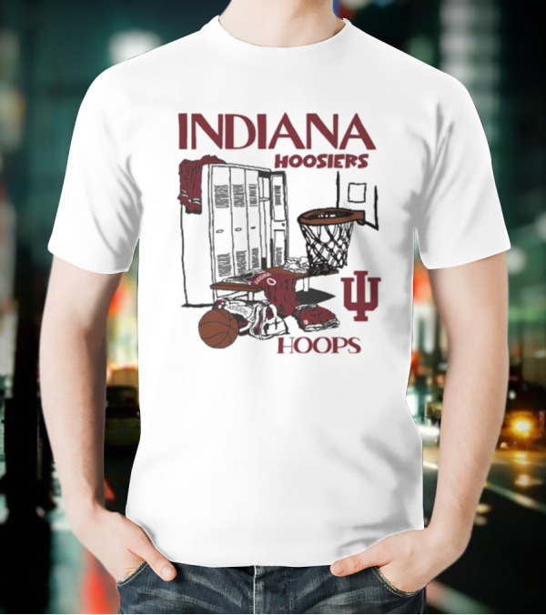 Indiana Hoosiers Basketball Locker Room Hoops NYC T-Shirt