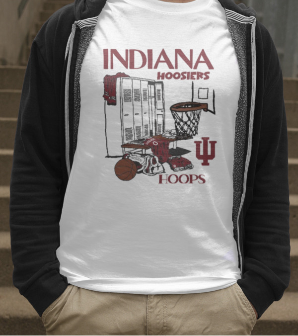 Indiana Hoosiers Basketball Locker Room Hoops NYC T-Shirt