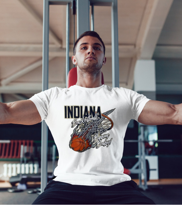 Indiana Pacers Basketball Boom Baby Fireball Slam Dunk T-Shirt