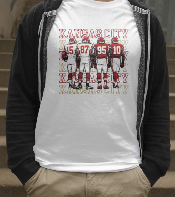 Kansas City Mahomes Kelce Chris Jones Isiah Pacheco 15 87 95 10 T-Shirt