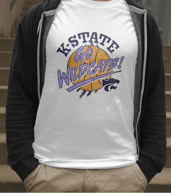 K-State Go Wildcats Basketball Fan Gear T-Shirt