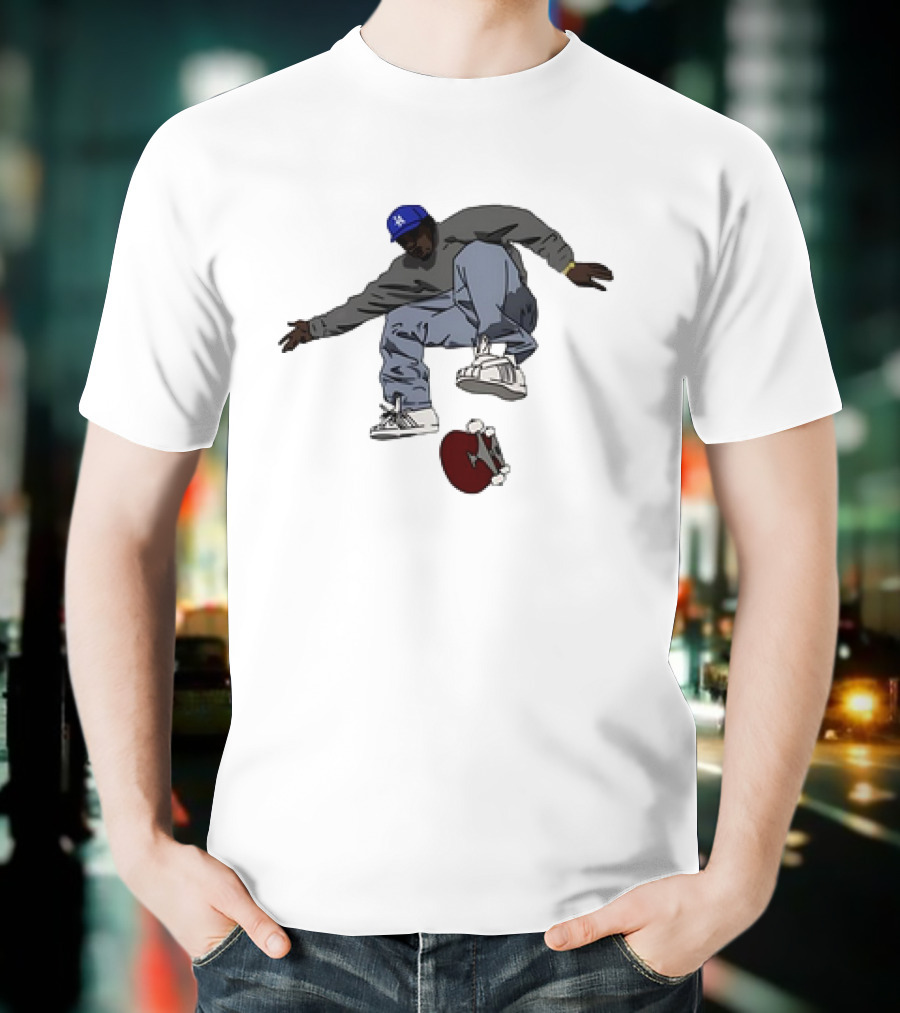 Kareem Campbell World Skateboards 90s Iconic Skateboarding Trick T-Shirt