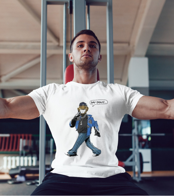 Kendrick Lamar Walking Cartoon With Baseball Cap And Blue Jacket T-Shirt