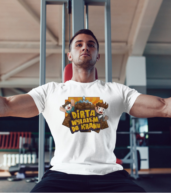 Koszulka Dirta Wylalem Do Kranu Zabawny Motyw Bloki Kreskówkowe T-Shirt
