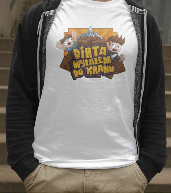 Koszulka Dirta Wylalem Do Kranu Zabawny Motyw Bloki Kreskówkowe T-Shirt