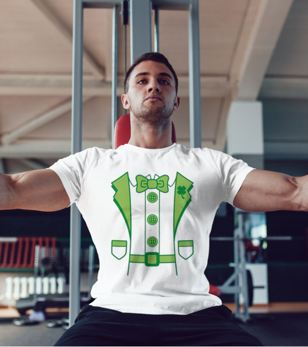 Leprechaun Suit With Bowtie And Shamrock St Patty’s Day T-Shirt