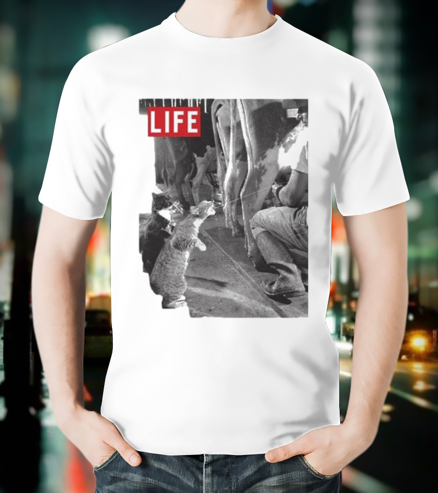 Life Magazine Cats Enjoying Fresh Milk T-Shirt