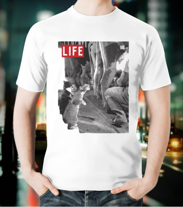 Life Magazine Cats Enjoying Fresh Milk T-Shirt