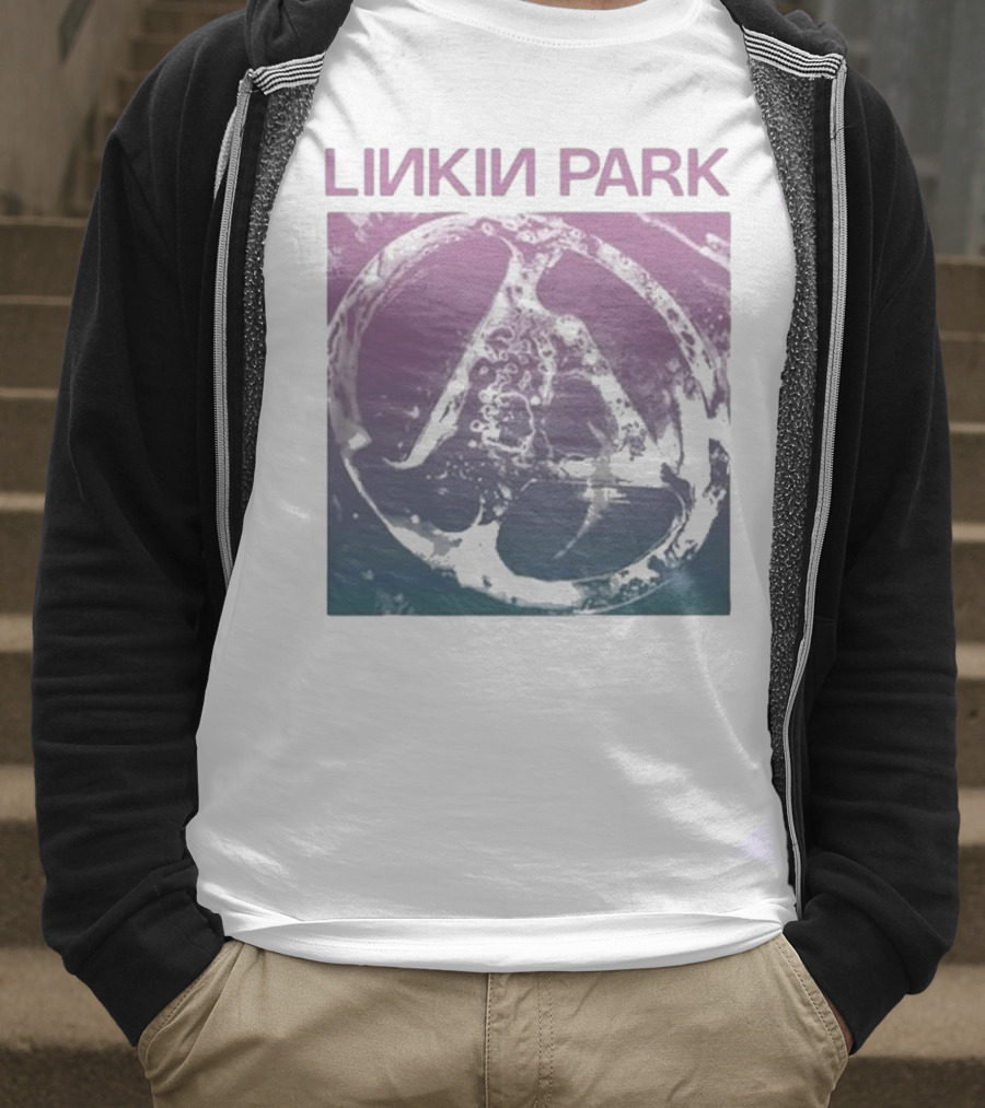 Linkin Park Gradient Circle Symbol Fz Deluxe Drop Shoulder T-Shirt