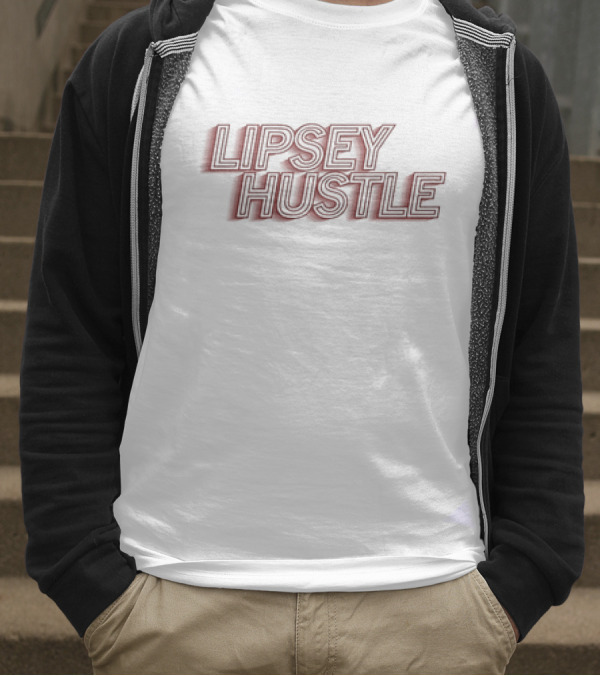 Lipsey Hustle Outline Bold Script T-Shirt