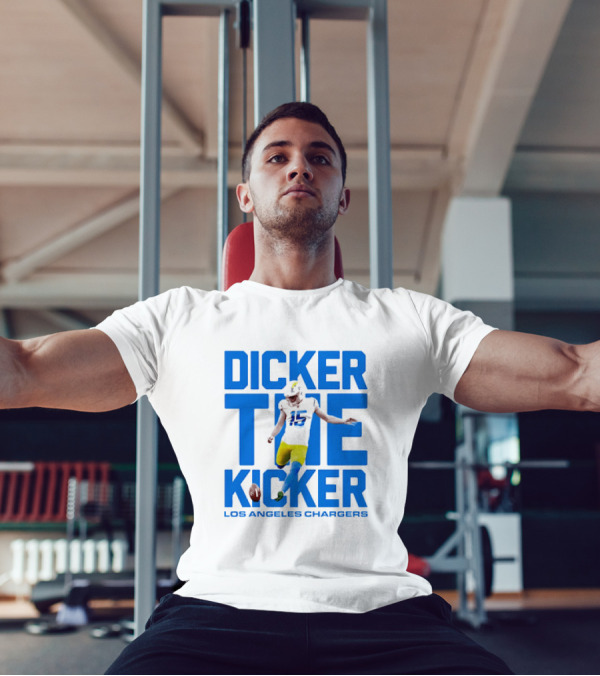 Dicker The Kicker Los Angeles Chargers Football T-Shirt