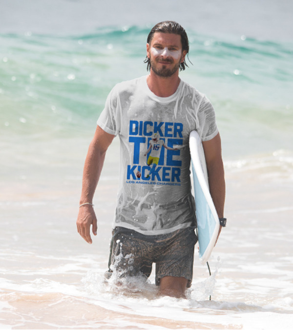 Dicker The Kicker Los Angeles Chargers Football T-Shirt