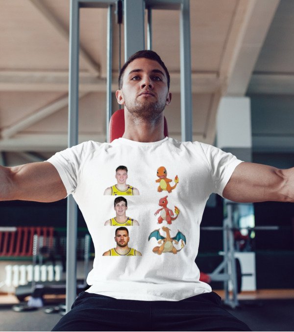 Lakers Evolution Dalton Knecht Charmander Austin Reaves Charmeleon Luka Doncic Charizard T-Shirt
