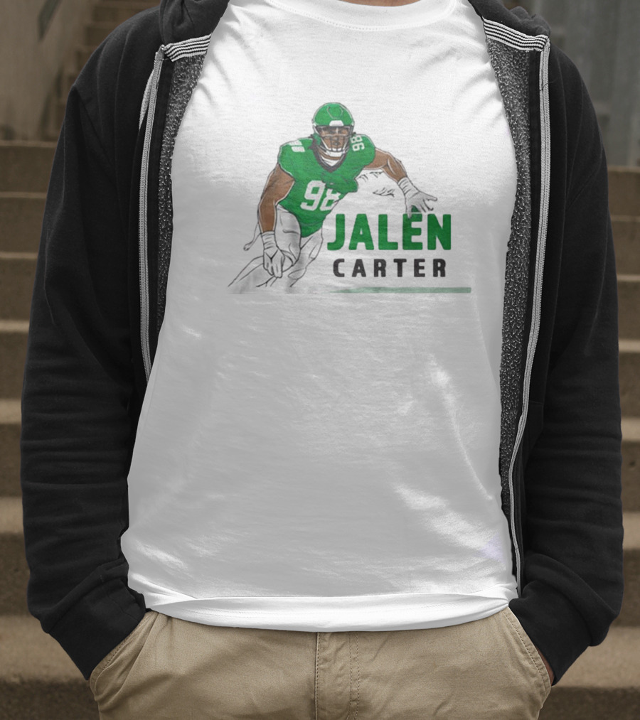 Jalen Carter 98 Philadelphia Eagles Big Dawg Pose NFL T-Shirt